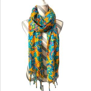 Aerie floral tassel scarf
